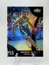 2008-09 TOPPS FINEST Brandon Rush BLACK REFRACTOR RC /75 Kansas Jayhawks Pacers