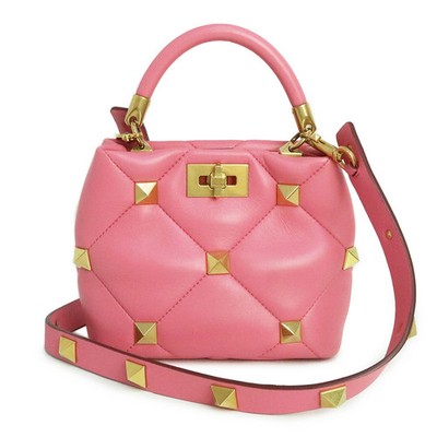 Valentino Garavani Roman Studs VW0B0I97BSF Shoulder Bag Lambskin Pink #BCB1123