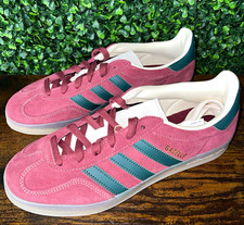 adidas Gazelle Indoor Men s 8 Low Top Lace Up Suede Shadow Red/Green JH5403