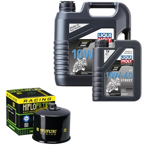 Hiflo ÖLfilter Set Lm 10W-40 Street 5L FüR Kawasaki Ninja H2 1000 Sx Se+ Abs 20-image