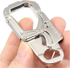 Carabiner Keychain Clip - Double Action Locking Key Organizer for Car Key FOB, D