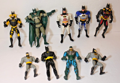 LOT-9 Vintage Batman Characters Action Figures Kenner DC Comic 1990's