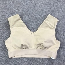 Tommie Copper Sports Bra Womens XL Beige Copper Znergy Shoulder Support Mesh