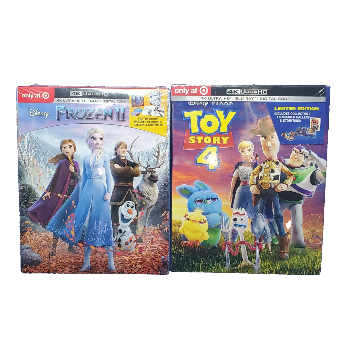 Frozen II & Toy Story 4 DVD Limited Edition Blu-Ray + 4K + Digital