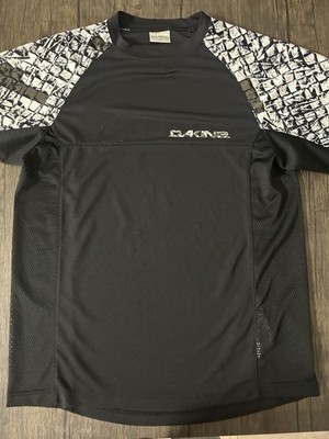 Dakine Thrillium S/S Jersey UPF Stretch Anti Microbial/Odor Black Men's Size L