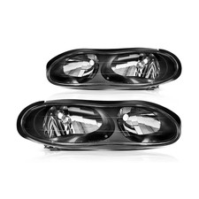 Headlights Assembly Fit For Chevy Camaro Z28 1998-2002 Black Housing Left Right