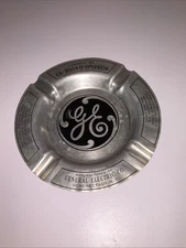 Antique 1929 GE  Aluminum Advertising Ashtray Schenectady NY CR-9504 Rare!