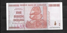ZIMBABWE #84a 2008 5 BILLION DOLLARS XF CIRCULATED BANKNOTE PAPER MONEY CURRENCY
