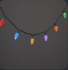 25ct LED C9 Faceted Christmas String Lights Multicolor Wondershop  M76