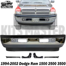 Front Bumper Chrome & Bumper Brackets Kit For 1994-2002 Dodge Ram 1500 2500 3500
