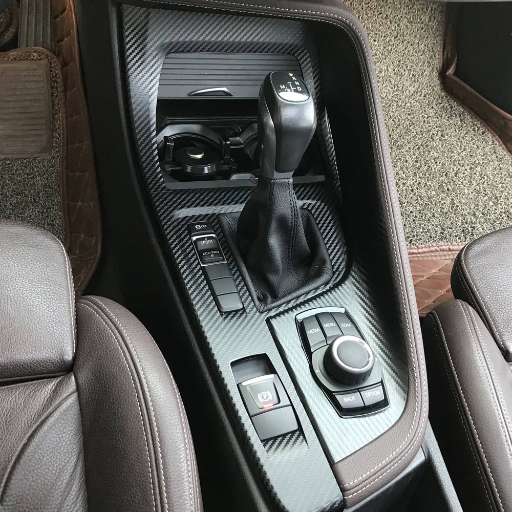 Auto handgestikte zwart lederen auto stuurhoes voor BMW X1 F48 2015 Auto handgestikte zwart lederen auto stuurhoes voor BMW X1 F48 2015