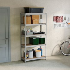 5 Tier Shelf Galvanised Warehouse DIY Garage Rack Shelving Workstation
