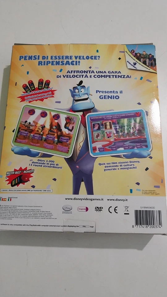Disney Piensa Rápido Con Buzzer Sony Playstation 2 PS2 PAL ITA Nuevo Sellado - Imagen 4 de 4