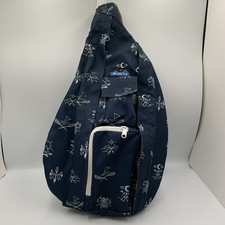 Borsa a tracolla Kavu in corda blu navy campeggio esterno stampa tracolla regolabile tasche
