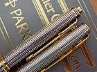 PARKER 75 PREMIER STERLING SILVER GOLD BLACK ONYX BALL PEN PENCIL SET FRANCE Box — photo 10