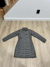 North Face 700 Puffer Full Zip Parka Women Medium Full Zip Long Jacket Gray