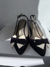 Jacques Vert Purple & Cream Sandals Size 4 - 375