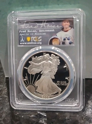 2006 W $1 American Silver Eagle PCGS PR70 FRED HAISE