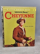 Warner Bros. Cheyenne Little Golden Book 1958 Clint Walker Western TV Tie-In 