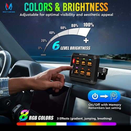 6/8/12Gang RGB Switch Panel Wireless Remote Control LED Light Circuit Relay Box - Picture 28 of 65