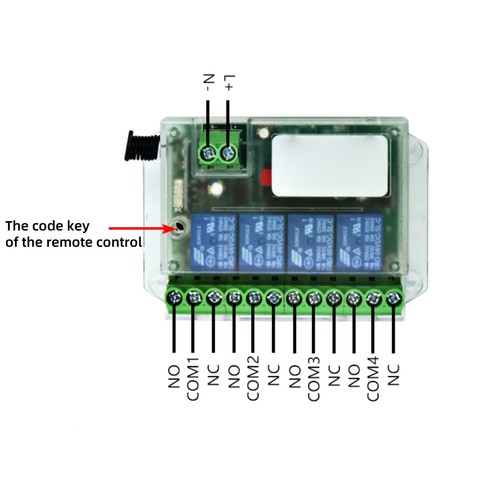 -10℃-+70℃ 4 Channels Remote Control Switch ON/OFF Relay Module Universal - Picture 13 of 14