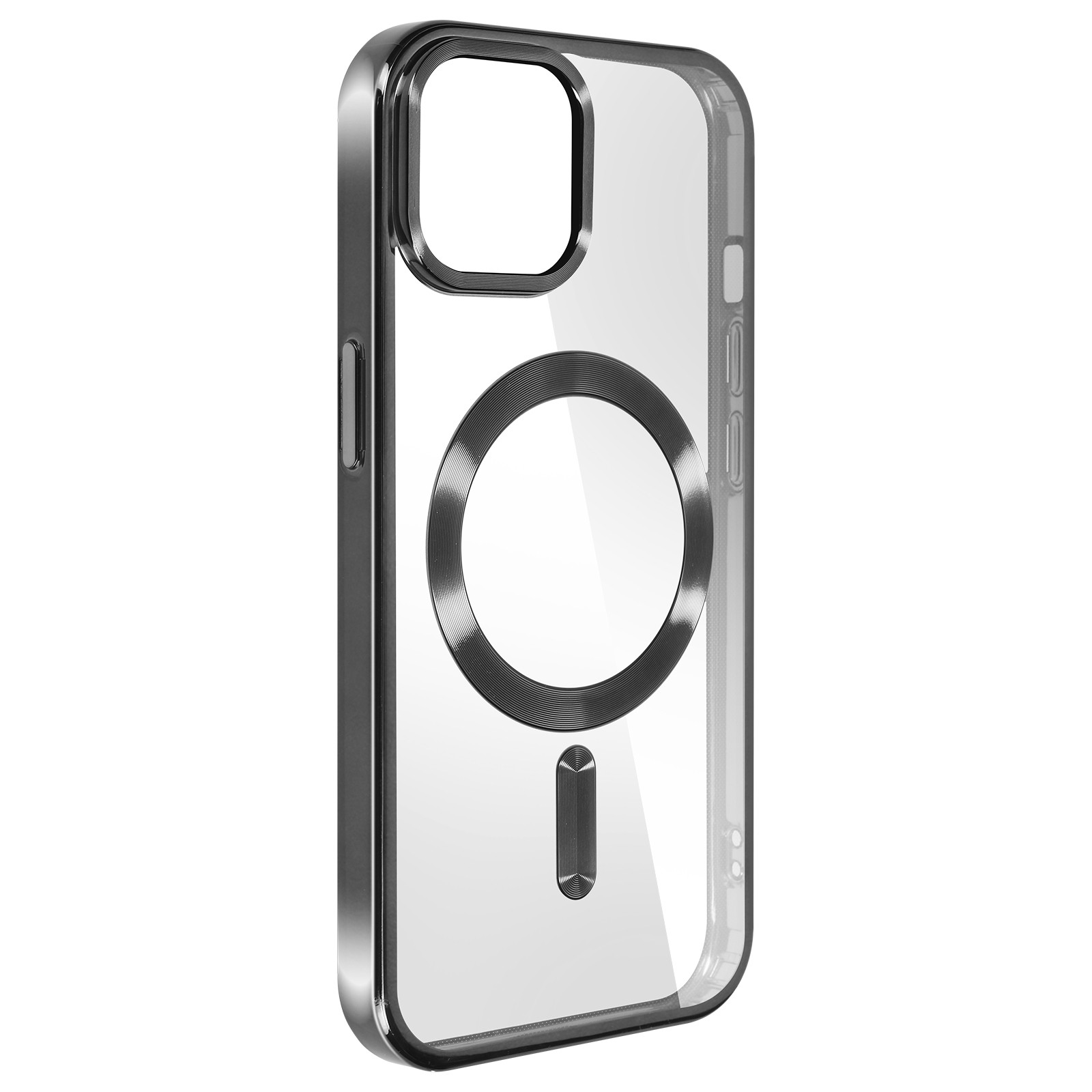 Coque métallique Swissten iPhone 15 antichoc avec contour surélevé noir