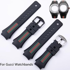 29-21mm Rubber Watch Strap for Gucci Ya137 YA137107a Silicone Replacement Band