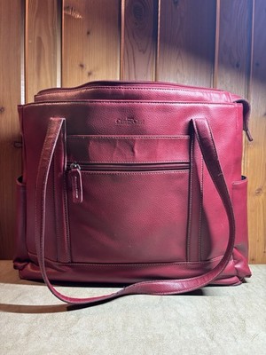 Vintage CompuCase Red Computer Tote Laptop Briefcase Multi Space Shoulder Bag
