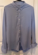 Rhone Shirt Mens Large Blue Performance Commuter Button Down Stretch Casual