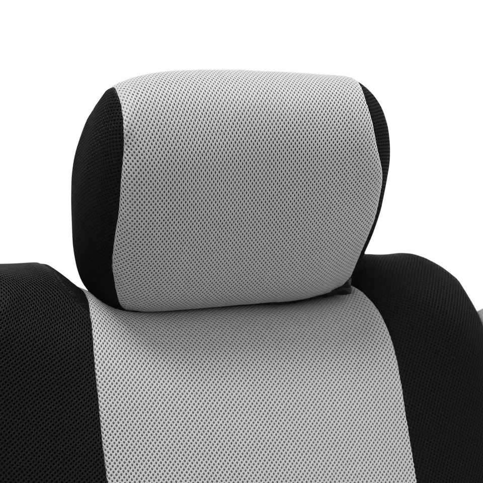 For Pontiac Grand Prix 97-03 Spacer Mesh 1st Row Black & Gray Custom Seat Covers - Image 2 of 4