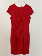 Elie Tahari Red Cap Sleeve Bodycon Business Casual Dress Size US 10