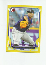 2014 BOWMAN YELLOW #119 JORGE DE LA ROSA  24/99