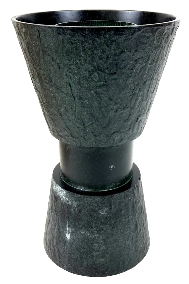 Jarrón antiguo japonés Ikebana estilo Koro maceta de bronce Foto 3 de 4