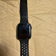 Apple Watch Series 4 44mm Cellular LTE Nike Edition Aluminum Case CRACKED SCREEN