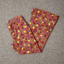 Vintage Maverick Fruit Print Bell Bottom Wide Leg Jeans 11/12 Boho 60s 70s RARE