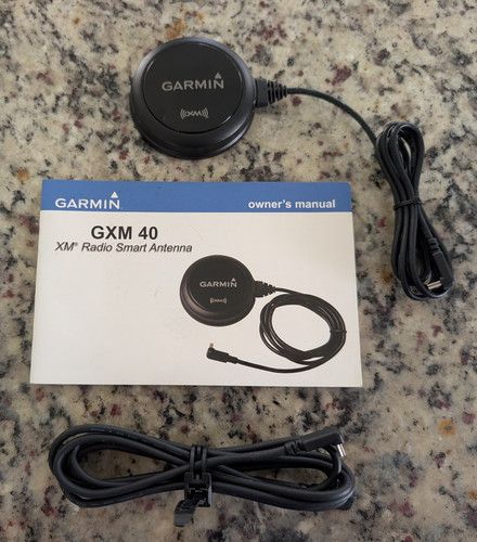 Garmin GXM 40 XM Satellite Radio & Weather Antenna with user manual & Extension