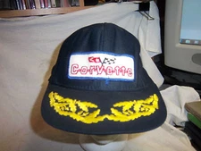 trucker hat baseball cap CORVETTE PATCH RACE FLAGS FLAT BRIM rare retro VINTAGE