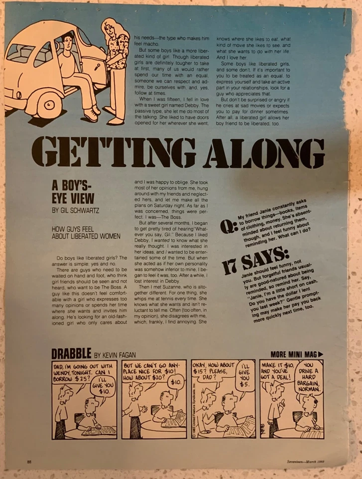 1983 Mini Mag pages Seventeen Magazine from March & September 9 dbl sided pages - Image 2 of 4