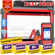 LAUNCH X431 PRO 5 Car Diagnostic Scanner Tool Programming Key Coding ADAS TPMS
