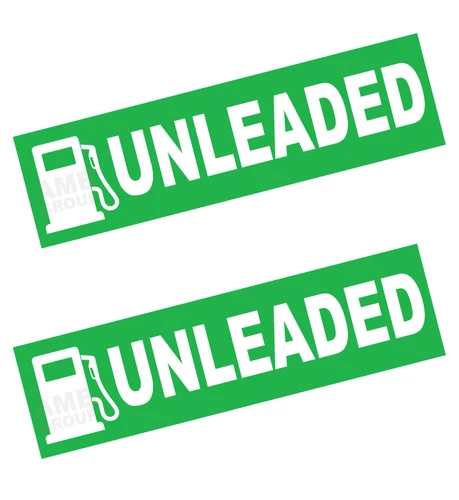 2 x UNLEADED FUEL PREMIUM Weatherproof Car,Van,Taxi,Bus Vinyl Label Stickers
