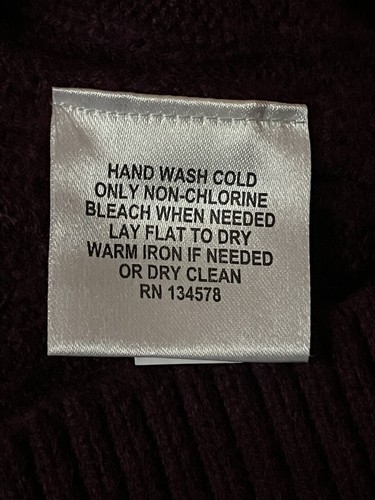 Vineyard Vines Mens Cashmere Blend Cable Knit Sweater 1/4 Zip Burgundy Medium - Picture 6 of 7