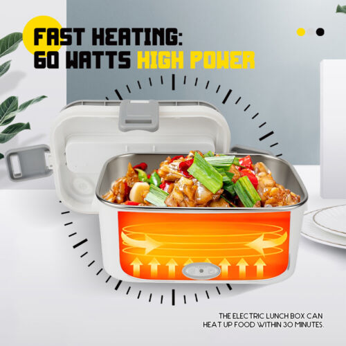 Elektrische Lunchbox 12V/24/220V Beheizbare Speisenwärmer Auto Warmhalterbox - Bild 4 von 12