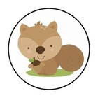 48 Cute Squirrel ! Envelope Seals Labels Stickers 1.2" Round