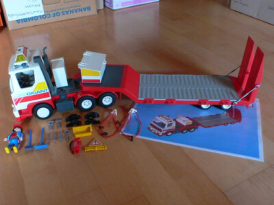Playmobil - 3935 '' Gigant '' Lkw Schwerlasttransporter, Tieflader - neuwertig