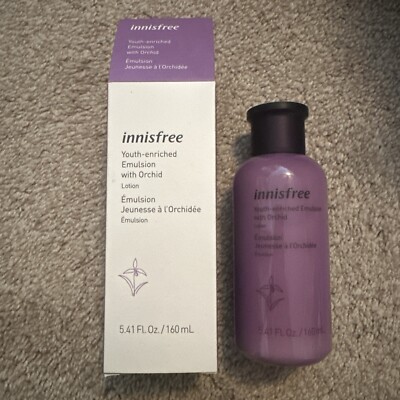 Innisfree Youth-enriched Emulsion Lotion With Orchid 5.41 Oz 160ml New In Box