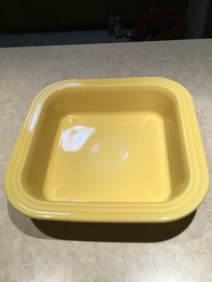 Fiesta Ware Sunflower Yellow 9” Square Baker Baking Brownie Pan