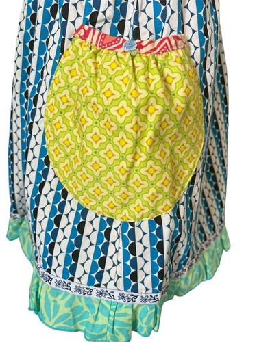 Matilda Jane I Spy Art Fair Vintage Travel Flutter Blue Stripe Dress NWOT Size 4 - Picture 3 of 6