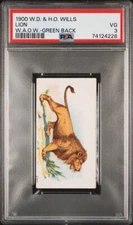 1900 Wills Wild Animals Of The World (Green Back) LION PSA 3 VG