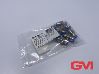 VE 8x  Riegler Schott-Steckverbinder 109809 straight push-in bulkhead connector