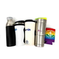 4 Pcs Assorted Water Bottles Outdoor Vacuum Flasks with Anchor Brewing Sleeve